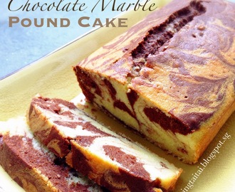 Chocolate Marble Pound Cake  巧克力大理石磅蛋糕 （中英食谱教程）