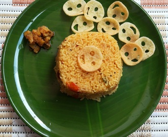 tomato rice recipe, how to prepare tomato rice, thakkali sadam