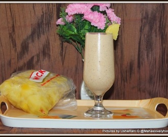 Pineapple Peanut Butter milkshake | Tasty Milkshakes for Kids | Quick and easy milkshakes with Ice cream for Break fast | Fresh Milk shakes for kids
