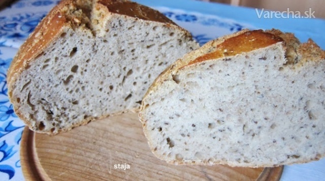 Kváskový chlieb pšenično - ražný s celozrnnou múkou fotorecept