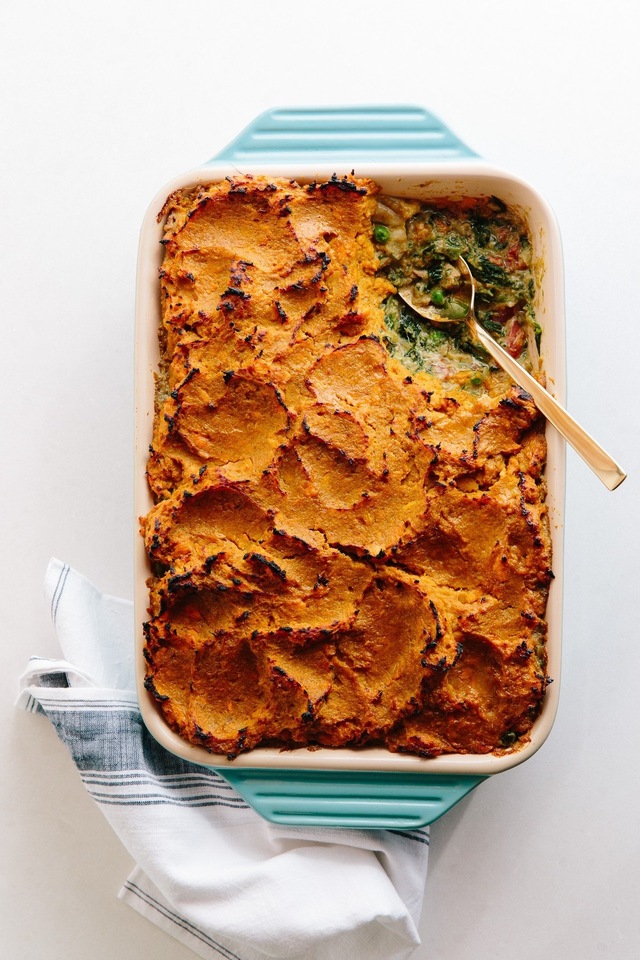 Shepherd's Pie with Sweet Potato and Chicken Curry