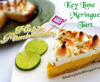 Key Lime Meringue Tart to celebrate Blog 1st anniversary 青柠蛋白霜塔庆祝部落格一周年 (中英食谱教程）