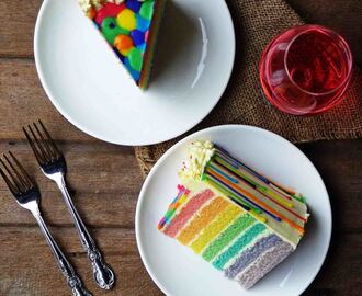 Rainbow Cake and Swiss Meringue Buttercream