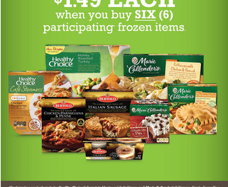 KROGER SHOPPERS: Buy 6 Frozen Meals & the Price Drops to $1.49 Each Deal End 5/19/2015