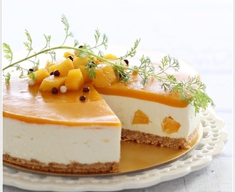 No-Bake Mango Yogurt Cheesecake 免考芒果优格芝士蛋糕