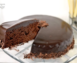 Dark Chocolate Spelt Cake with Mocha Ganache