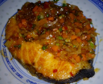 EZCR#65  - FRIED SALMON WITH FRAGRANT SAUCE