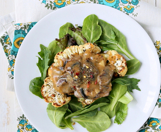 Cauliflower Steaks with Mushroom Gravy Veg Recipe