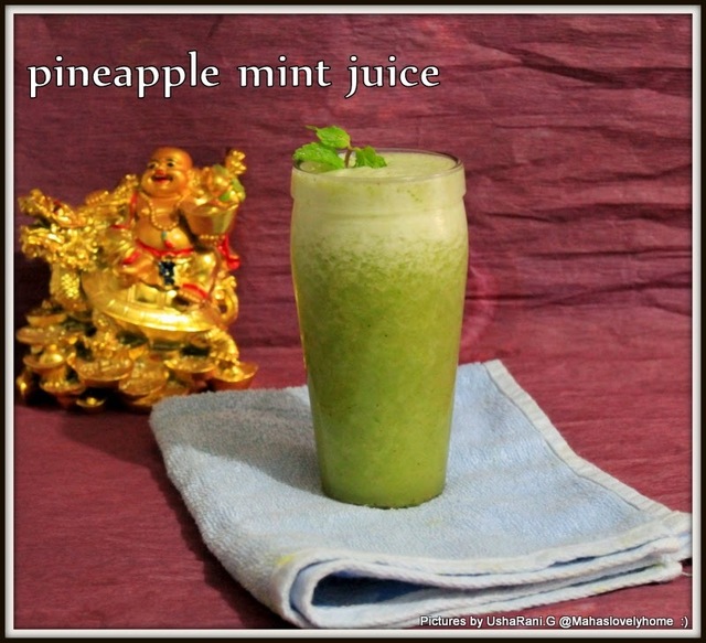 Pineapple Mint Juice | Minty Pineapple Juice | Fresh Pineapple Recipes | Healthy Summer Drinks | Quick and Easy Refreshing Juice Recipes For Kids