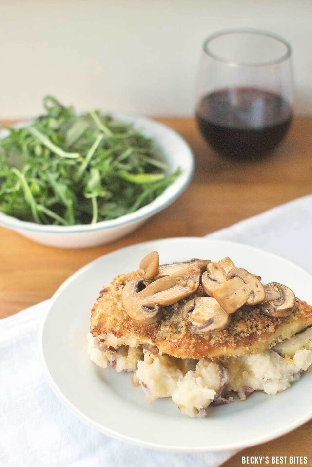 Chicken Marsala with Parmesan and Panko Bread Crumbs Topping + PayPal Giveaway