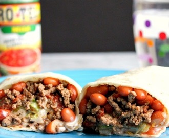 Beef & Bean Burritos #JustAddRoTel