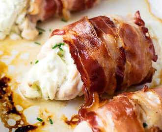 Bacon Wrapped Cream Cheese Stuffed Chicken