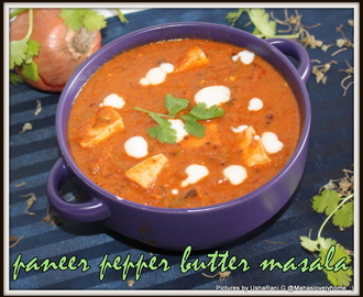 Paneer pepper butter masala | Paneer Pepper Masala Gravy | Paneer Capsicum Masala | Paneer Gravy Recipes For Chapathi | Easy Paneer Gravies