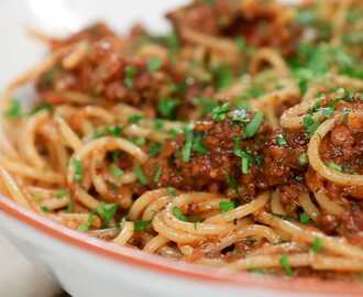 Vegetarisk spaghetti bolognese, Siri Barjes recept