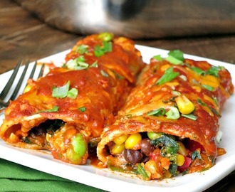 Cheesy Vegetable Enchiladas #SundaySupper