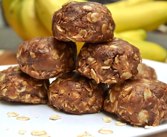 Chewy Peanut Butter Chocolate Oatmeal Cookie Bites – No Bake