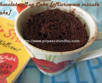 Chocolate Mug Cake- -  Microwave Minute Cake