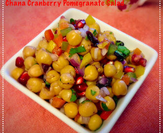 Chickpeas Cranberry Pomegranate Salad