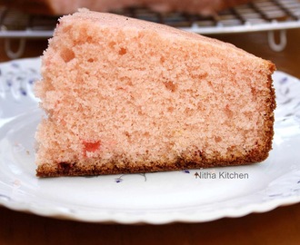 Rose Flavored Butter Cake in Pressure Cooker