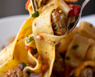 A Cozy Pasta: Italian Drunken Noodles, and Shaking Things up a Bit