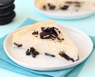 Low-Calorie Cookies 'n Cream Oreo Cheesecake