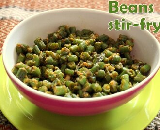 French beans subzi – Maharashtrian style recipe – How to make Farasbi chi sabzi – side dish for rotis