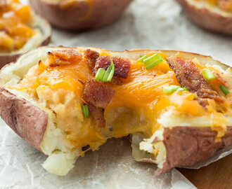 Grilled BBQ Bacon Twice Baked Potatoes