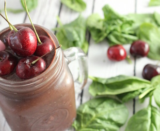 Hidden Greens Chocolate-Cherry Protein Smoothie