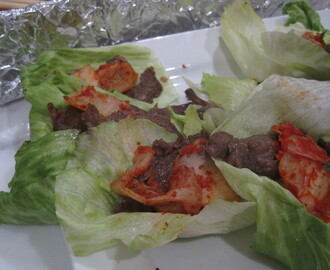 Korean Lettuce Wraps with BBQ Beef or Pork