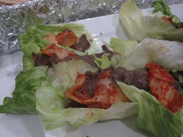 Korean Lettuce Wraps with BBQ Beef or Pork
