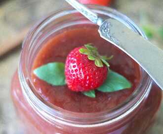 Strawberry Rhubarb and Basil Jam {a.k.a my Summer Garden Jam}