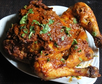 Perfect Roast Chicken Recipe Ever - Indian Roast Whole Chicken Recipe - Spicy Roast Chicken Recipe