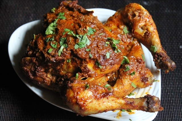 Perfect Roast Chicken Recipe Ever - Indian Roast Whole Chicken Recipe - Spicy Roast Chicken Recipe