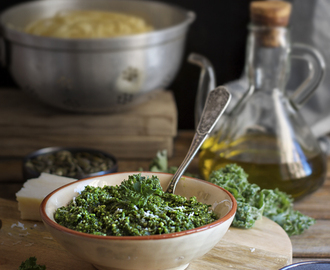 Pesto de kale y pipas de calabaza, receta fácil y rápida