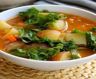 Vegan Potato Soup Recipe With Beans & Kale Recipe