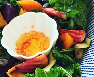 Grønnkål salat m/beter og safran dressing – LCHF diett dag XXVI