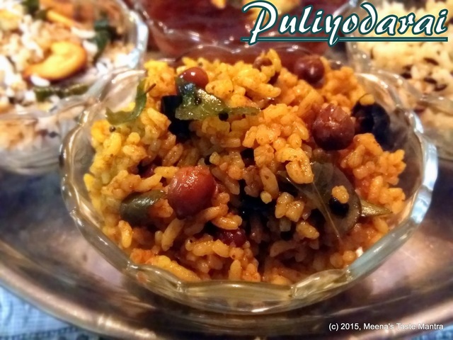 Puliyodarai Rice - A tangy and mouth watering Tamarind flavoured Rice!