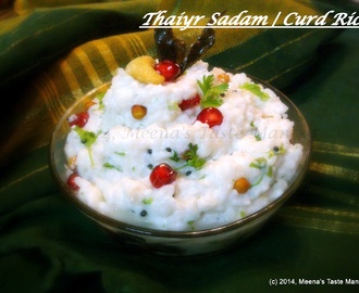 Thaiyr Sadam | Curd Rice
