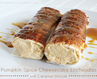 Pumpkin Spice Cheesecake Enchiladas