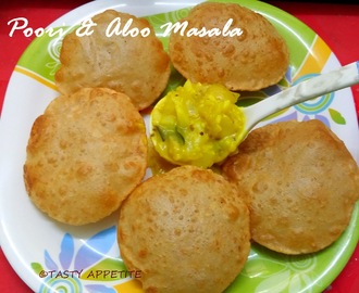 Poori with Aloo Masala / Poori Masala / Poori Kizhangu Recipe: