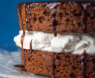 Chocolate and Whipped Cream Layer Cake (Gluten-Free)