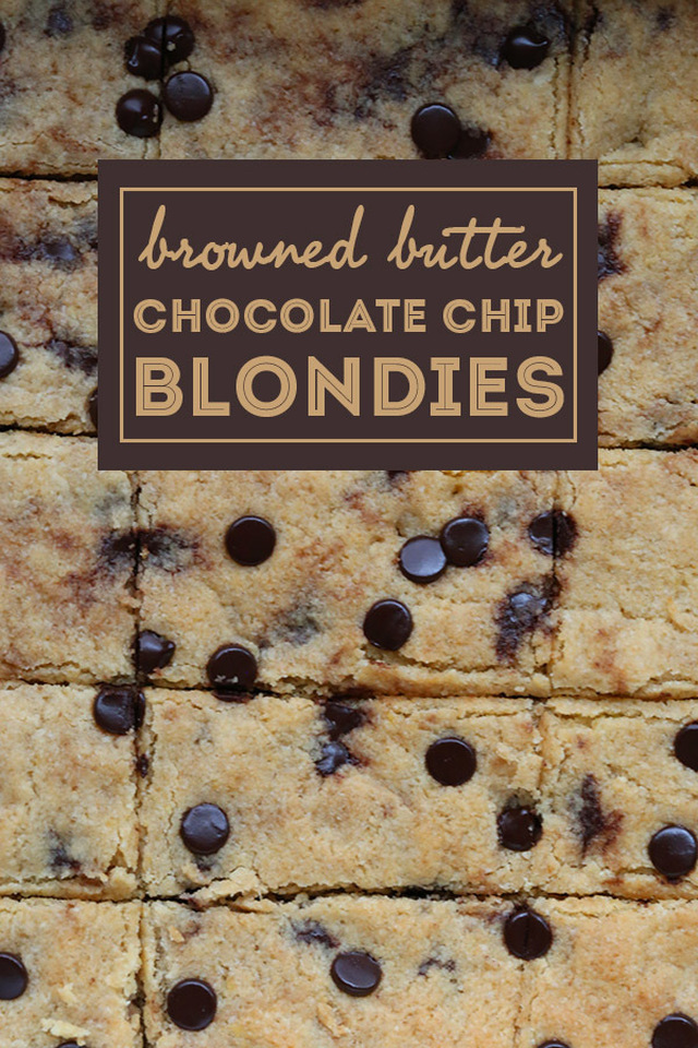 Browned Butter Chocolate Chip Blondies