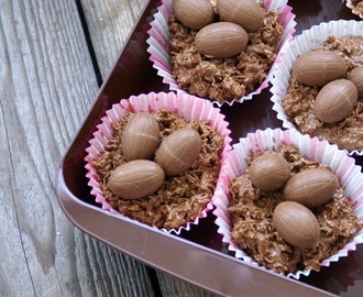 Easter chocolate bird nests with mini eggs / Cokoladna pticja gnezda z mini jajcki za velikonocne praznike