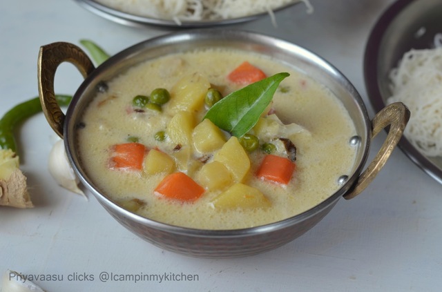 Vegetable Stew/Vegetable Ishtu - Side-dish for Appam/Idiyappam/Palappam