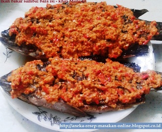 Resep Ikan bakar sambal bara isi khas Manado