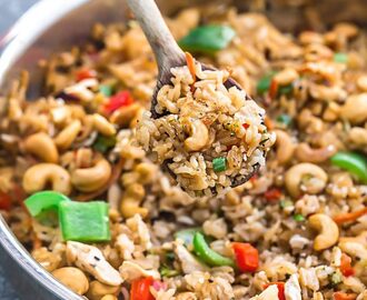 One Pot Cashew Chicken Rice + Instant Pot GIVEAWAY