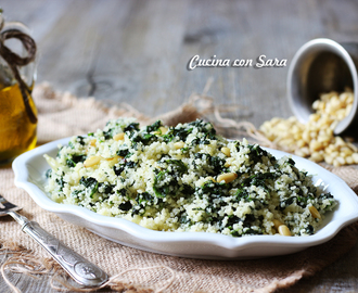 Cous cous spinaci e pinoli – ricetta vegetariana