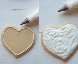 Cómo decorar galletas con stencils para San Valentín