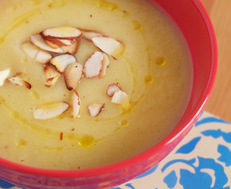 Cauliflower Soup with Truffle Oil and Almonds