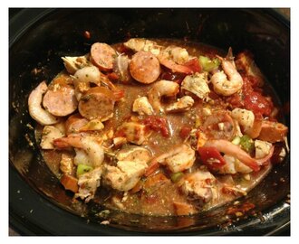 Comment on Easy Crockpot Chicken, Sausage and Shrimp Gumbo by Sarah